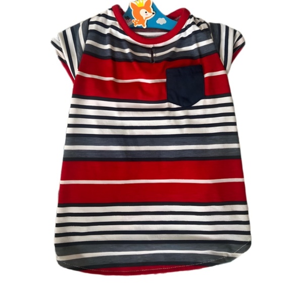 (NWOT) Bond & Co. Stripes Dog Tee T-Shirt – Medium, Red, White, and Blue - Picture 2 of 5